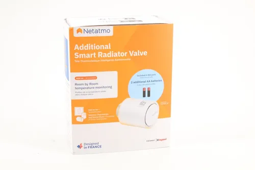 Netatmo Heizkörperthermostat NAV-AMZ - Programmierbares Thermostat für Heizkörper, App-gesteuert und kompatibel mit Amazon Alexa und Google Home für optimale Heizungssteuerung.