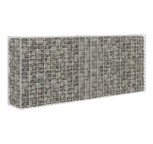 furnicato Gabionenzaun Silbern 85 x 30 x 200 cm - Stabiler Sichtschutz - Gestalte deine Outdoor-Bereiche mit der robusten Gabione aus verzinktem Stahl. Ideal für stabile Stützmauern, bietet sie Langlebigkeit und Wetterbeständigkeit. Perfekt für private und gewerbliche Anwendungen.