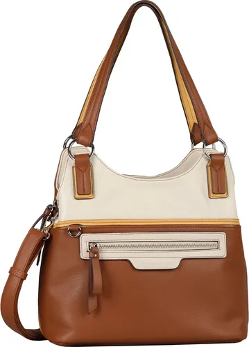 TOM TAILOR Schultertasche Jule - Beuteltasche im trendigen Mixed Cognac - Handtaschen mit stilvollem Design, ideal für den Alltag und perfekt für jede Gelegenheit.