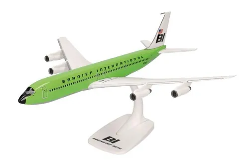 Herpa Snap Wings 1:144 Boeing 707-300 Braniff lime green 614009