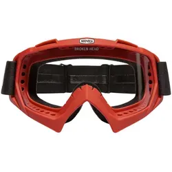Broken Head Crossbrille MX-2 Goggle Rot - Sportbrillen für Crossfahrer, robuste Konstruktion mit Dreifach-Schaum für hohen Tragekomfort und optimalen Schutz gegen Steine und Schmutz.
