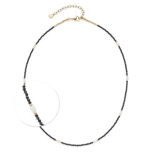 JEWELS BY LEONARDO Halskette Ciao Nola – Edles Schmuckstück aus Edelstahl - Die KETTE NOLA verbindet schwarze Glasschliffperlen mit eleganten weißen Akzenten und goldfarbenen Elementen. Perfekt für besondere Anlässe oder den Alltag. Allergikerfreundlich und robust, für langanhaltenden Glanz.