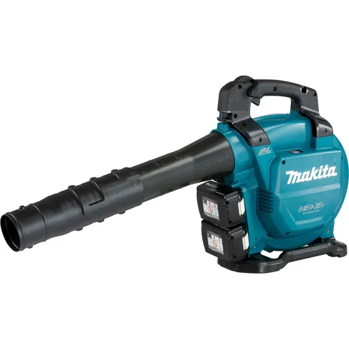 Makita Laubbläser-Laubsauger DUB363PT2V - Akku mit 2x 18V 5,0Ah, inkl. Absaug-Set und Bürstenlosem Motor für effizientes Häckseln