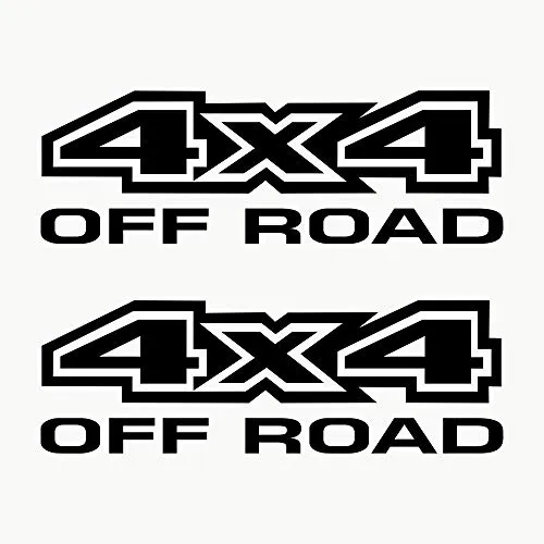 Autodomy 4x4 Off Road Allrad Aufkleber Paket 2 Stück für Auto | Autoaufkleber Offroad Resistent gegen Wasser und Sonnenstrahlen (Schwarz)