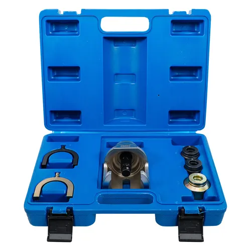 BGS 8231 Traggelenk-Werkzeug-Satz für VW T4 - Werkzeug-Set zur einfachen Montage und Demontage der Traggelenke am VW T4. Ideal für präzise Arbeiten an der Vorderachse und ausgestattet mit verschiedenen Adaptern.