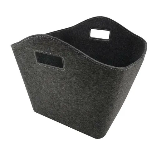 Kleining Kaminholztasche, schwarz eckig