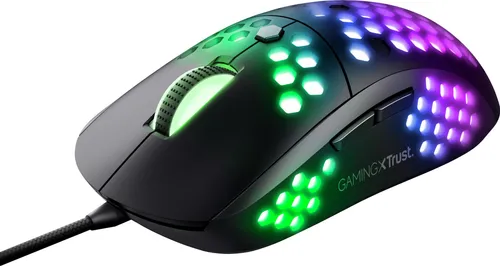 Trust GXT 960 Graphin Gaming-Maus - Gaming-Maus mit präzisem optischen Sensor und RGB-Beleuchtung, designed für höchsten Komfort und Ergonomie – ideal für lange Gaming-Sessions.