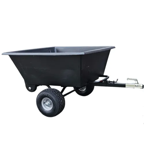 Kelberg 430L Anhänger für Quad und Rasentraktor, kippbar mit stabiler Kunststoffwanne - Schubkarre: Robuster Anhänger mit kippbarer Wanne, ideal für den Transport von Gartenabfällen und Materialien.