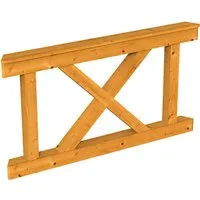 Brüstung Andreaskreuz SKAN HOLZ Nice Gr.2 Eiche hell von SKAN HOLZ