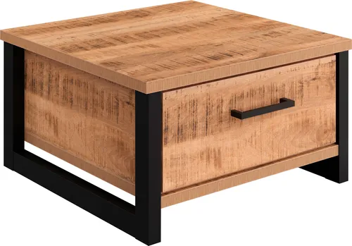 trendteam Wohnen Enna Couchtisch, Mango Nachbildung/Schwarz, B/H/T ca. 80/45/80 cm