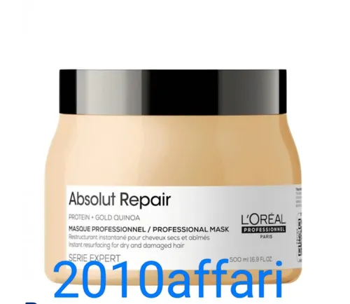 L’oreal Professionnel Absolut Repair Gold Quinoa+Protein Haarmaske - Haarmaske für dünnes und zartes, beschädigtes Haar, regeneriert und stärkt mit Gold Quinoa und Protein, 500 ml für intensive Pflege.