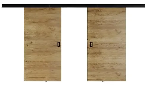 KIER FURNITURE Türen Werdi DUO 192 Moderne Schiebetüren - Wandschiebetür - Universal Links und Rechts - Metallschiebesystem - Robust, Haltbar - Stabil, Langlebig - Eiche Craft B192xH205xT1,6 cm