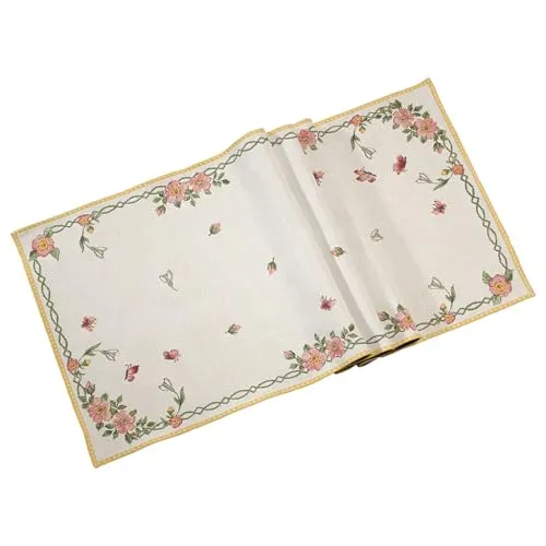 Villeroy & Boch Spring Fantasy Gobelin Läufer New Flowers XL 49 x 143cm - Tischläufer aus Baumwolle und Polyester, mit farbenfrohem Spring Fantasy Muster, ideal für festliche Anlässe und stilvolle Tischdekoration.