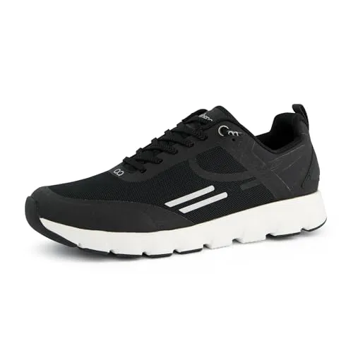 tenhaag Damen Low-Top Sneaker - Atmungsaktive Sportschuhe in Schwarz - Damen-Sneaker mit antimikrobiell behandeltem Meshfutter und leichtem EVA-Gummi, ideal für Freizeit und Sport. Perfekt für ein bequemes Tragegefühl!