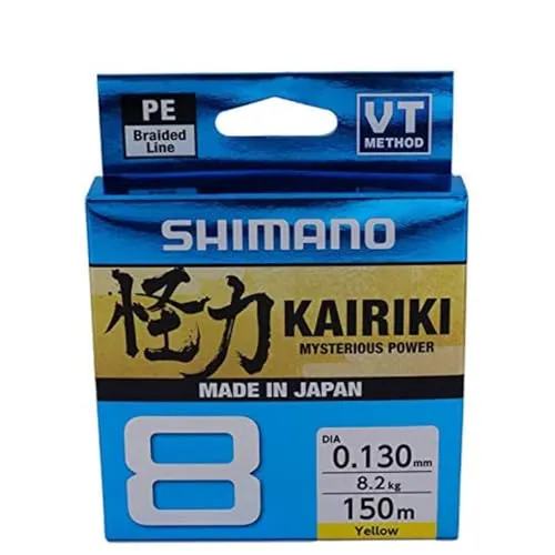 Line Kairiki 8, 150 m, 0,16 mm, 10,3 kg, Gelb