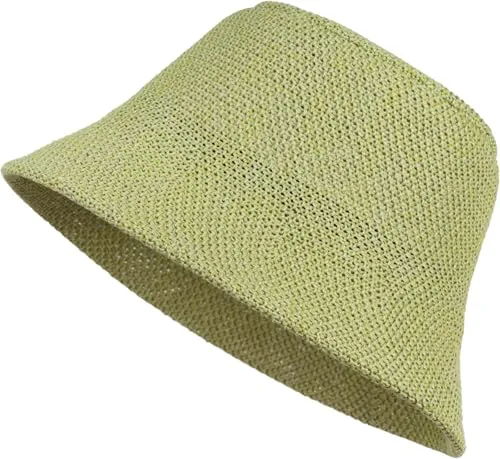 styleBREAKER Damen Papierstroh Sonnenhut | Faltbarer Fischerhut - Sonnenhüte für Damen, leichter und faltbarer Bucket Hat aus Papierstroh mit breiter Krempe für optimalen Sonnenschutz und elastischem Schweißband für hohen Tragekomfort.