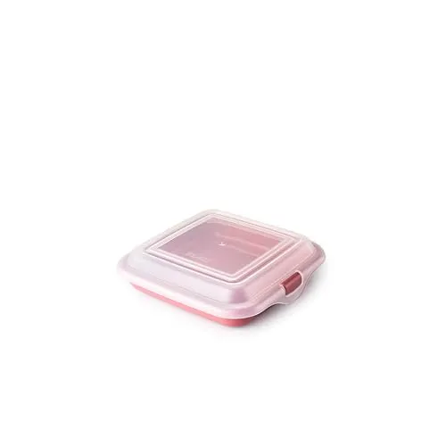 IBILI Sandwhich Aufschnittbehälter für Käse, 14,5 x 14,5 x 3,6 cm, BPA-freier Kunststoff, wiederverwendbar, Rot