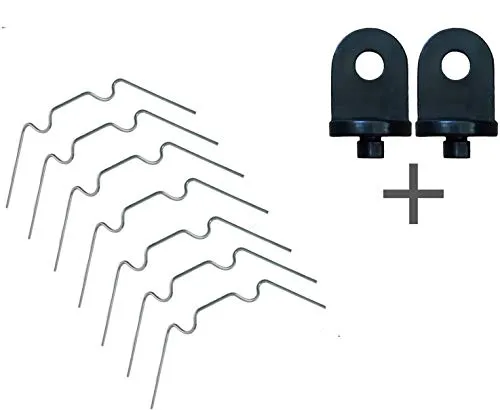 Stück Gewächshaus Klammern aus Edelstahl - rostfrei sturmfest kompatibel Set für Hohlkammerplatten Doppelstegplatten Gewächshausklammern + 2 Gewächshausclips 50