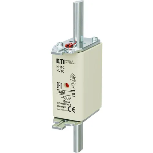 Produktbild ETI Sicherung NH1 AC 160A / 500V Gr.1 VPE 3 Stück