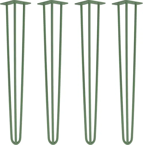 Natural Goods Berlin HAIRPIN Legs, 71 cm, Grüne Möbelfüße für DIY-Projekte - Ideal für Esstische, Schreibtische und Couchtische: Die stabilen Haarnadelbeine aus 12mm Rundstahl bieten eine breite Farbauswahl und sind einfach zu montieren. Perfekt für kreative Möbelprojekte!