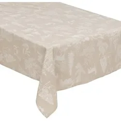Tischläufer beige mit Tiermotiv, 140 x 240 cm - Tischdekoration mit charmantem Tiermotiv, perfekt für einen gemütlichen Esstisch und aus strapazierfähigem Polyester gefertigt.