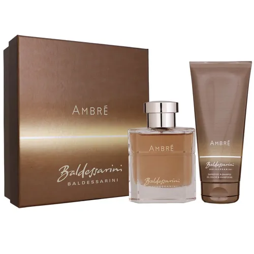 Baldessarini Ambré EDT 50 ml + SG 200 ml - Eau de Toilette Geschenkset für Männer mit holzig-würzigem Duft, inklusive 50 ml EDT und 200 ml Duschgel für ein sinnliches Dufterlebnis.
