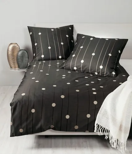 Janine Bettwäsche 155x220cm + 80x80cm - Premium Mako Satin - Bettwäsche-Set aus 100% Baumwolle, hautsympathisch und atmungsaktiv. Mit Reißverschluss für einfache Handhabung, Öko-Tex zertifiziert und ideal für erholsamen Schlaf.