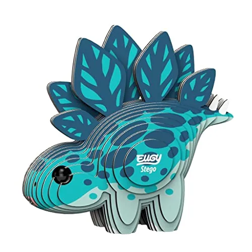 EUGY 650007 Stegosaurus, 3D Tier-Puzzle für Kinder und Erwachsene zum Zusammenbauen, DIY Tierfigur, Bastelset ab 6 Jahren