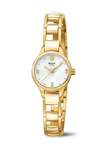 Produktbild Boccia Titanium 3277-03 Damenuhr Gelbgoldfarben Perlmutt Ø21,5mm
