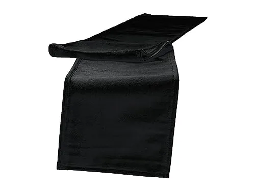 beties Samt&Sonders Serie Tischband ca. 18x220 cm Tischwäsche aus deutschem Unternehmen in hochwertiger Qualität (schwarz)