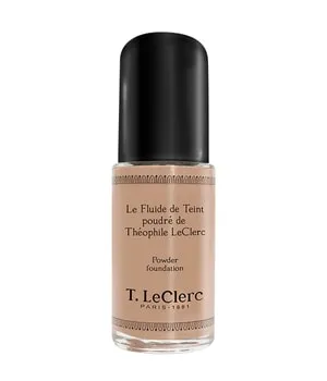 T.LeClerc Powdery Complexion Fluid Creme Foundation 30 ml Nr. 05 - Beige Ambré Mat - Make-up mit mattem Finish, enthält Hyaluronsäure und Vitamin E für feuchtigkeitsspendende, hautverfeinernde Eigenschaften. Ideal für jeden Hauttyp, auch Mischhaut und fettige Haut.