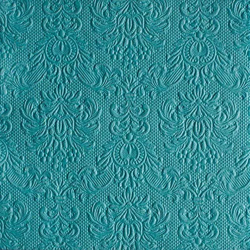 geprägte Servietten Elegance petrol Jubiläum Festlich Elegant uni 33x33cm 15