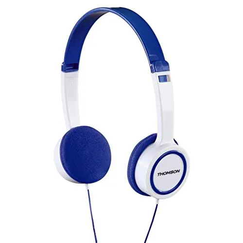 Thomson Kinderkopfhörer On Ear (Lautstärkebegrenzung 85 dB, ultraleicht, spezielle Passform für Kinderköpfe) blau