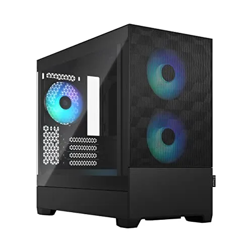 Fractal Pop Mini Air RGB - Kompaktes mATX/Mini ITX PC-Gehäuse, mit beeindruckender RGB-Beleuchtung für individuelles Design