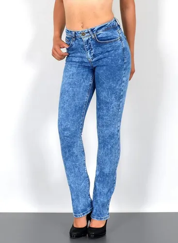 ESRA Damen Bootcut Jeans - Flared High Waist Hose - Stylische Bootcut Jeans für Damen, hoher Stretch für optimalen Tragekomfort und umweltfreundliche Produktion in der Türkei. Ideal für modebewusste Frauen!
