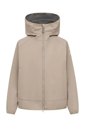 Derbe Peutby - Damen Jacke in Größe 44, Farbe: Cobblestone/Neutral Grey - Lässige Softshell-Kurzjacke aus 100% recyceltem Polyester, atmungsaktiv, winddicht und wasserabweisend. Ideal für den Alltag mit praktischen seitlichen Reißverschlüssen und zwei Taschen.