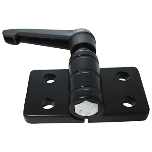 Scharnier 10 45 Zn Zinkdruckguss 40 x 74 mm - Typ B - mit Klemmhebel schwarz