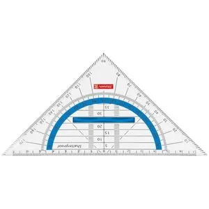 Brunnen Geodreieck 104975933, Colour Code, azur, 16 cm Hypotenuse, mit Griff, bruchsicher