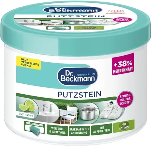 Dr. Beckmann Putzstein | Universalreiniger für den ganzen Haushalt | inkl. Putzschwamm | 550 g