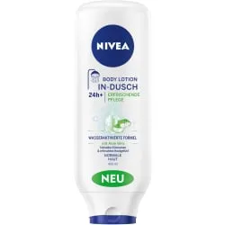 Beiersdorf AG NIVEA Body In-Dusch Body Lotion Feuchtigkeitspflege, Duschpflege-Milch mit Aloe Vera für normale Haut , 400 ml - Flasche 83893