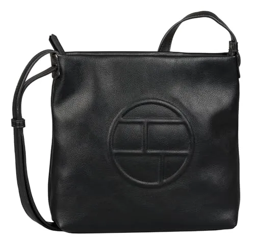 TOM TAILOR Rosabel Damen Umhängetasche - Mittelgroße Crossbody Bag in Schwarz - Umhängetasche mit Reißverschlussöffnung, ideal für den Alltag. Innen 1 Reißverschlussfach und 1 Handyfach sorgen für Ordnung. Maße: 24x5,5x24 cm, nur 255 g leicht.
