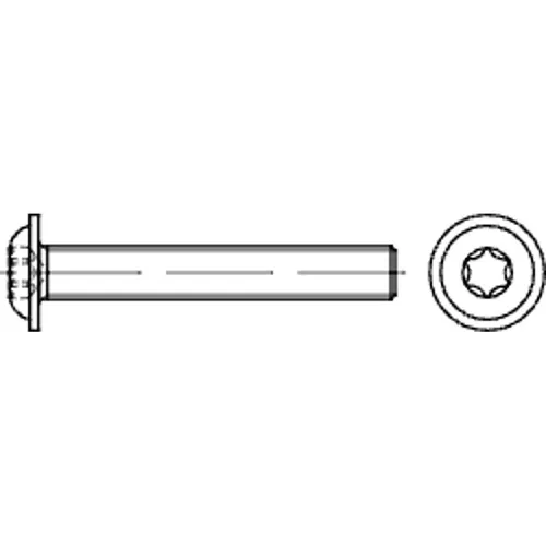 FLAKO-Schr. mit Bund ISO7380-2 A 2 M 8x16 -T40 073809240080016 - 200 Stück hochwertige Schrauben mit Bund, ideal für präzise Befestigungen in verschiedenen Anwendungen, gefertigt in Deutschland.