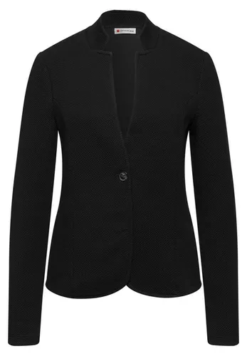 Street One Damen 2117028 Jacquard Blazer, Schwarz, Größe 44 in schwarz von Street One