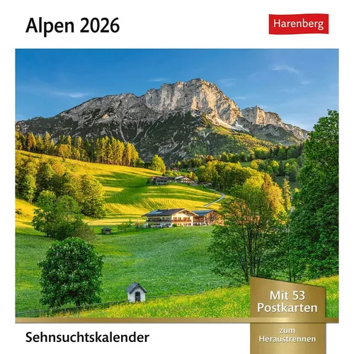 Harenberg Postkartenkalender Alpen 2026, 1 St. von Harenberg