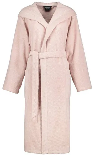 Cawö Home Bademäntel Damen Kapuze Pure 5223 Puder - 383 L - Bademäntel für Damen, aus 100% hochwertiger Baumwolle, pflegeleicht und trocknergeeignet, in zeitloser Optik für höchsten Komfort.