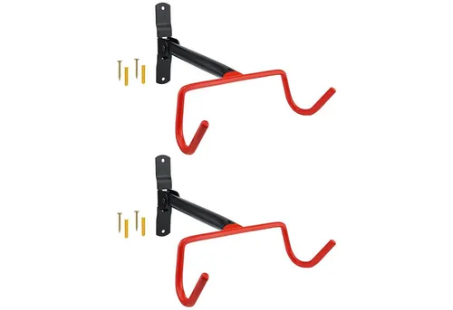 Wellgro Fahrradhalter 2x Wand Fahrradhalter - Stahl - Tragkraft bis 30 kg - Fahrradhalter