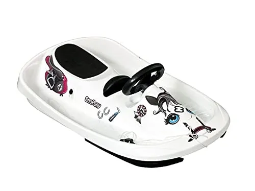 Hamax Sno Fantasy Lenkschlitten mit Sticker - Schlitten für Kinder, lenkbar für präzise Kontrolle und individuelles Design mit Stickern – für endlosen Spaß im Schnee!