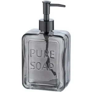 Wenko Seifenspender Pure Soap, 24713100, stehend, Glas, grau, 550ml