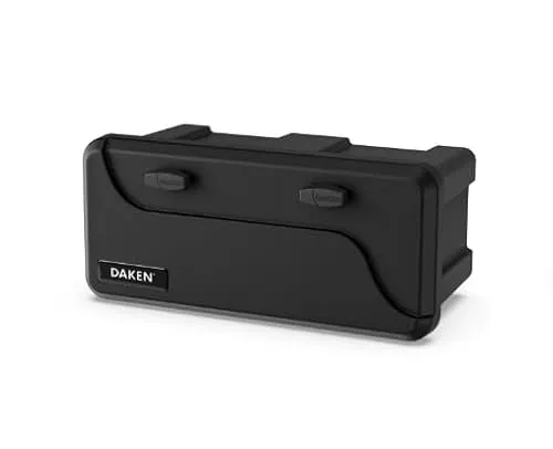 DAKEN Blackit Deichselbox 2 – 550 x 250 x 295 mm, Werkzeugkiste, Anhänger, Aufbewahrungsbox, Werkzeugkiste, 23 l