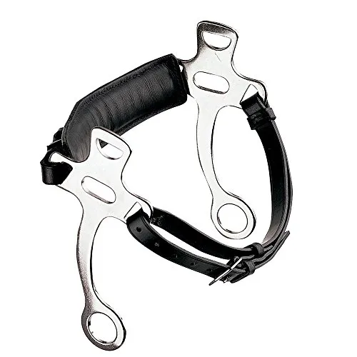 Sprenger 4214400055 Hackamore schwarz Edelstahl Rostfrei, 55 - Hackamore aus rostfreiem Edelstahl, mit gepolstertem Nasenriemen für sanfte Einwirkung auf das Pferd, ideal für mehr Kontrolle und Komfort.